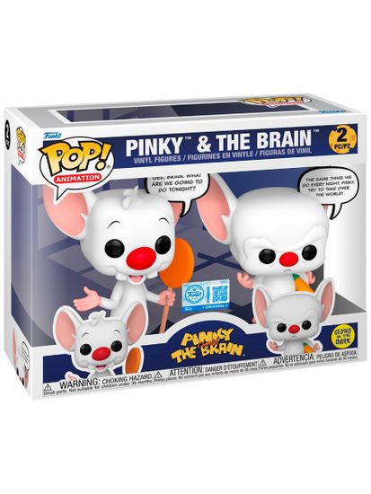 Фигурка Funko POP! Animation Pinky & The Brain Pinky & The Brain (GW) (Exc) 2PK 88401 / Фигурка Фанко ПОП! по мотивам мультсериала "Пинки и Брейн", Пинки и Брейн