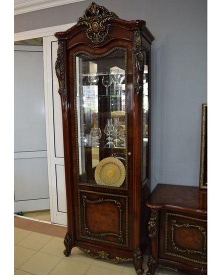 Шкаф-витрина ДЖОКОНДА корень  глянец