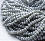 БН021ДС46 Хрустальные бусины "рондель", цвет: серый AB непрозр, 4х6 мм, кол-во: 58-60 шт.