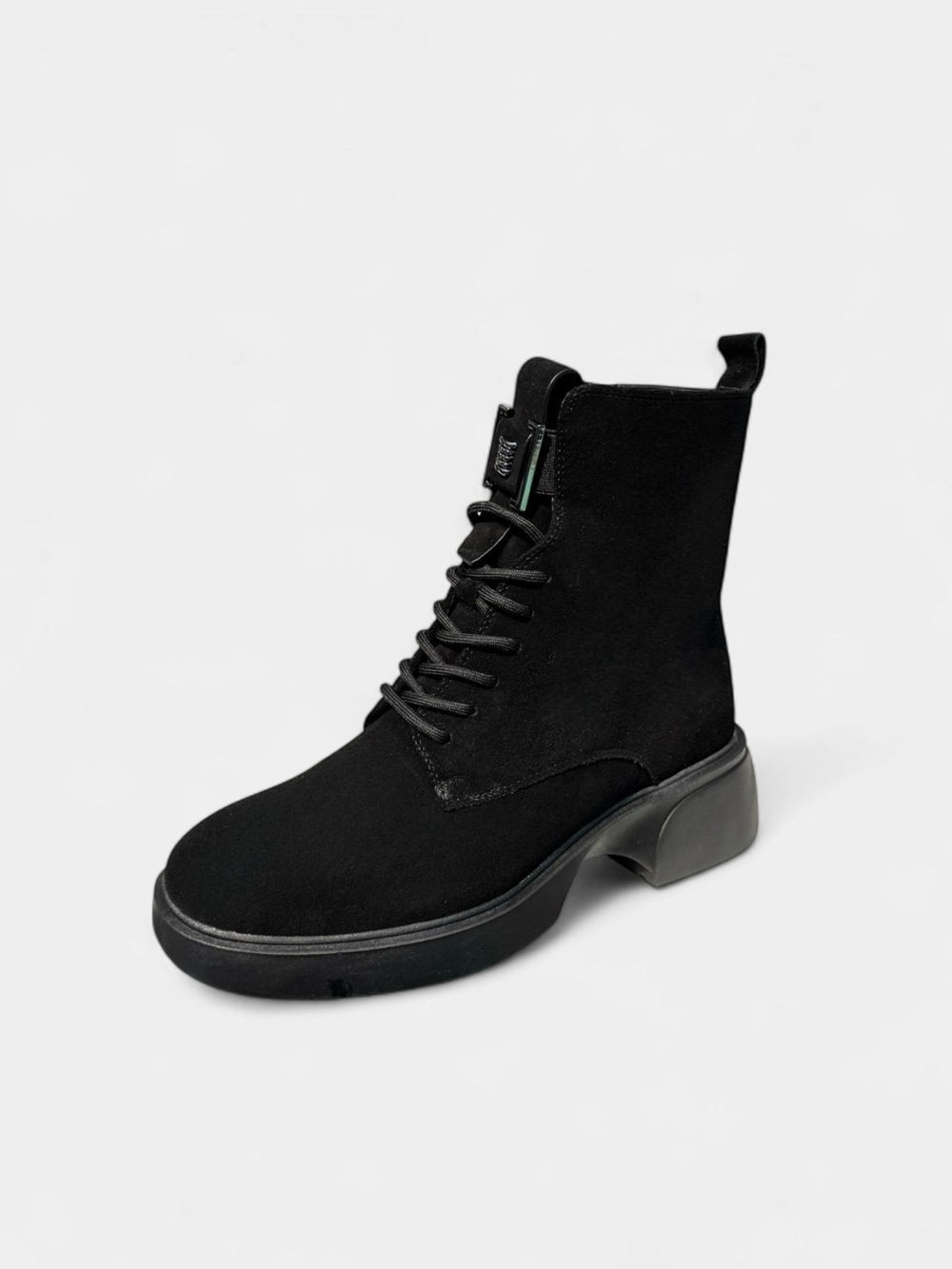 Ботинки с мехом из натуральной замши