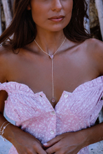 Колье «Дуо» с розовым кварцем