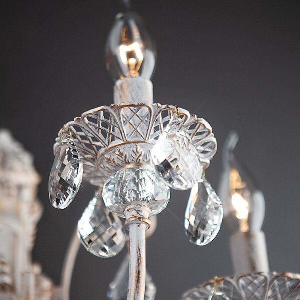 Бра Eurosvet Alda 3305/3  белый с золотом/прозрачный хрусталь Strotskis