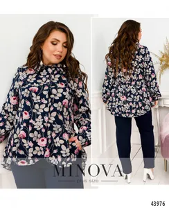 Блуза 2229-темно-синий Minova