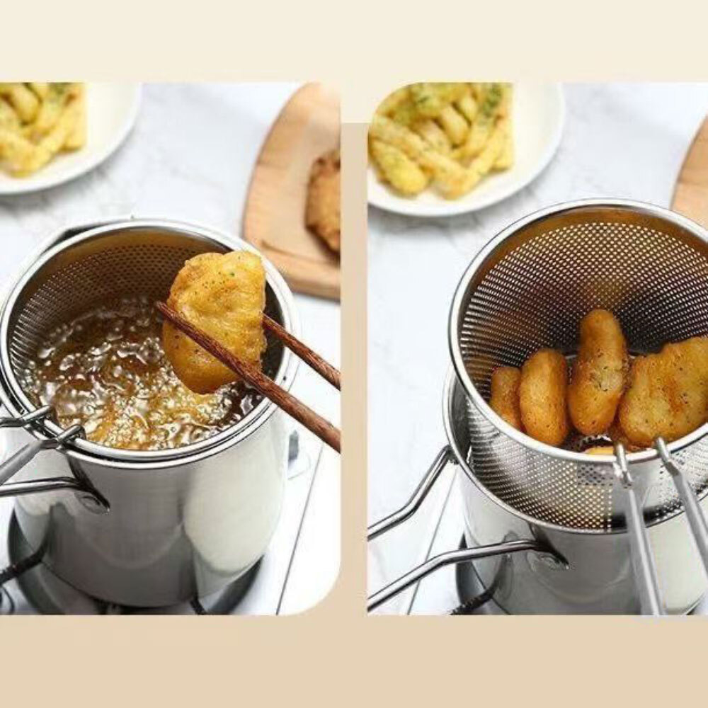 Фритюрница мини 1,2л ковш с корзиной 12см, нерж.сталь