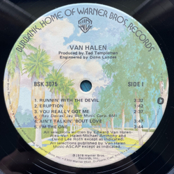 Винтажная виниловая пластинка LP Van Halen Runnin With The Devil (США 1978)