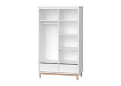 Шкаф Classic 2-х створчатый со скрытыми ящиками (белый)