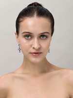 Серьги "Multicolor Cross Dimonds" Silver