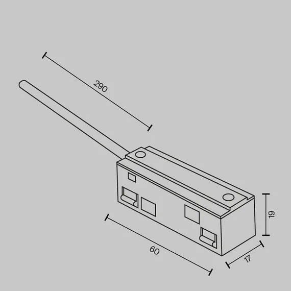 Ввод питания Exility черный Technical tra034b-42b-1
