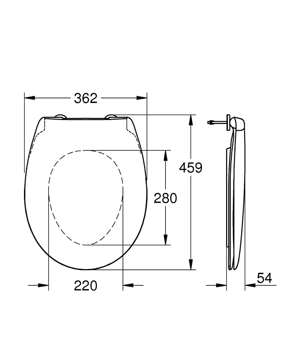 Сиденье для унитаза GROHE Bau Ceramic (с микролифтом), альпин-белый (39493000)