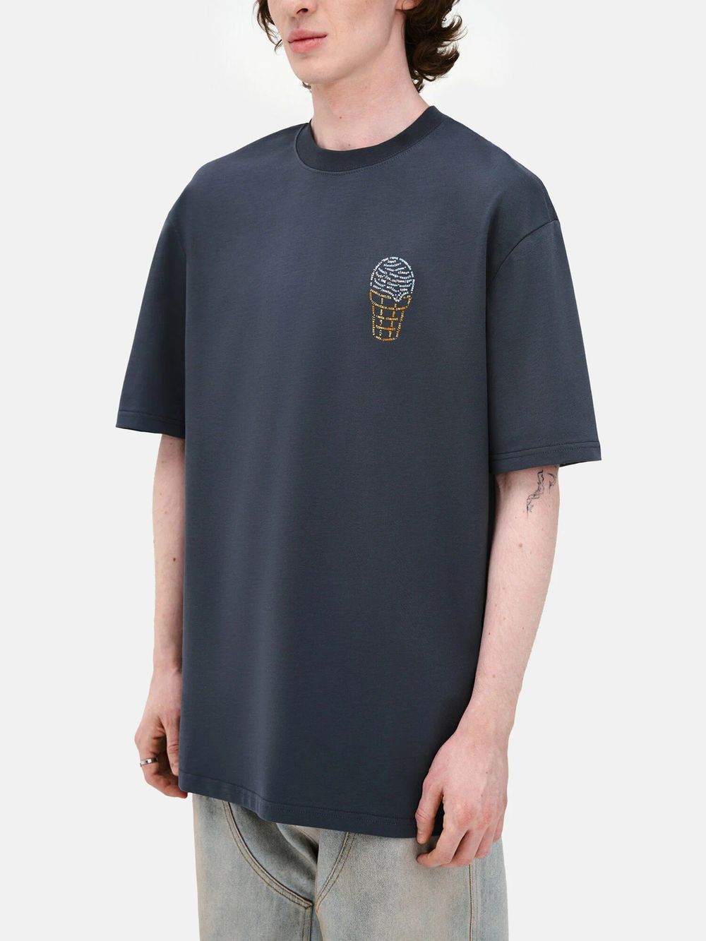 Купить Футболка Яндекс «Культурный код Москвы» Мороженое серая Футболка Яндекс «Культурный код Москвы» Мороженое серая