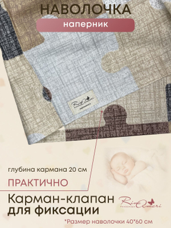 Наволочка Пазл хлопок-ранфорс RinaAmari Размер 40*60