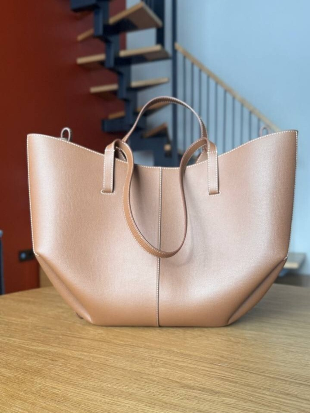 Сумка Polene Cyne Maxi Camel