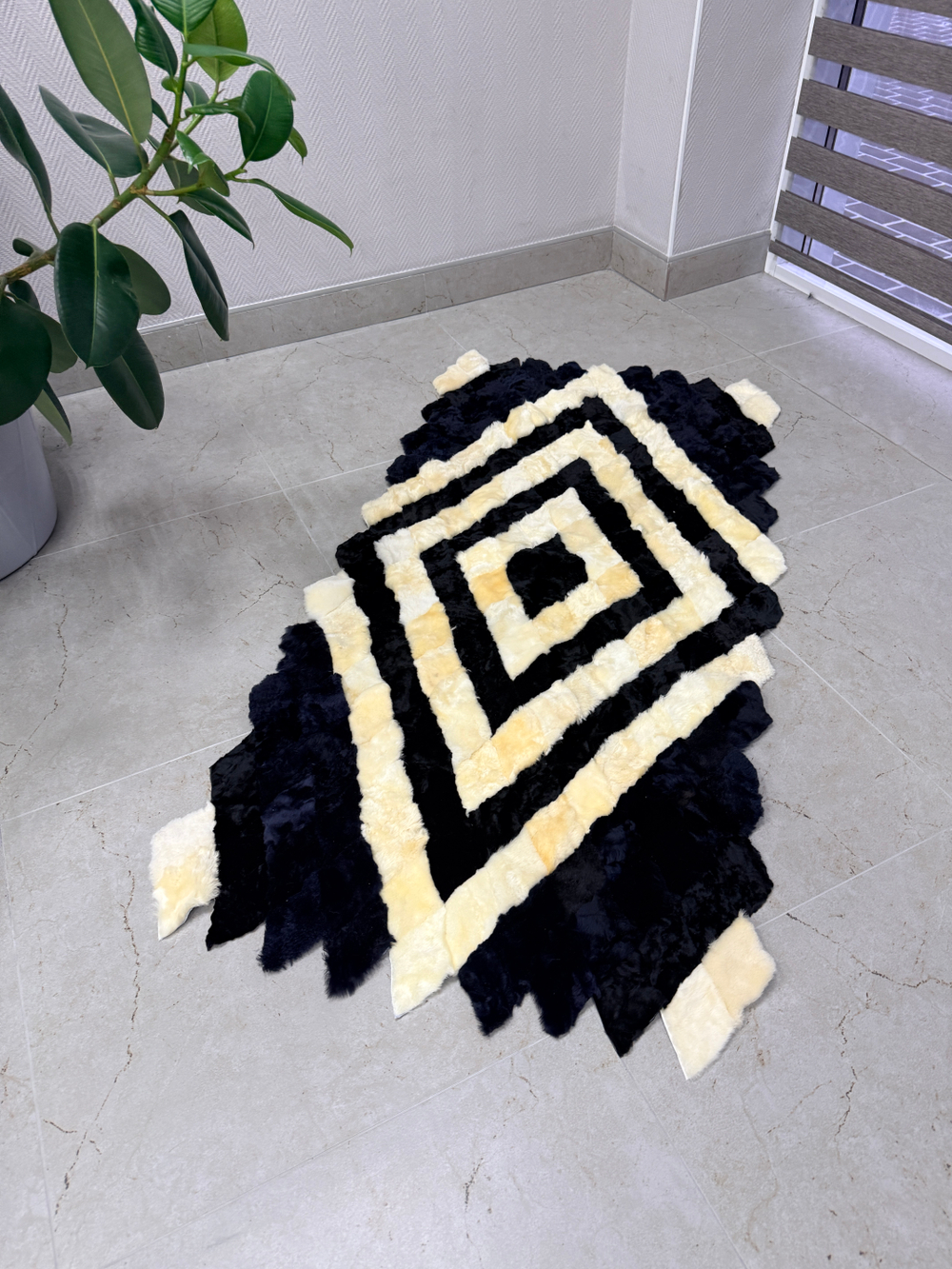 Меховой Коврик прикроватный накидка на кресло из овчины