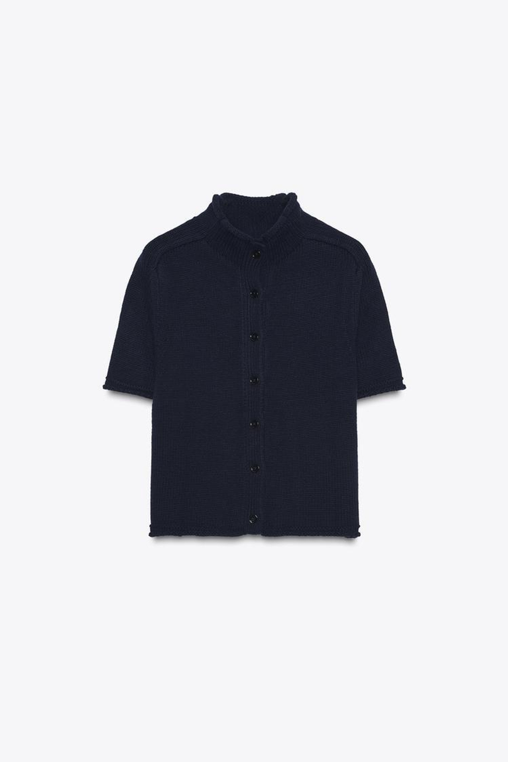 ZARA КАРДИГАН С КОРОТКИМ РУКАВОМ, МОРСКОЙ СИНИЙ