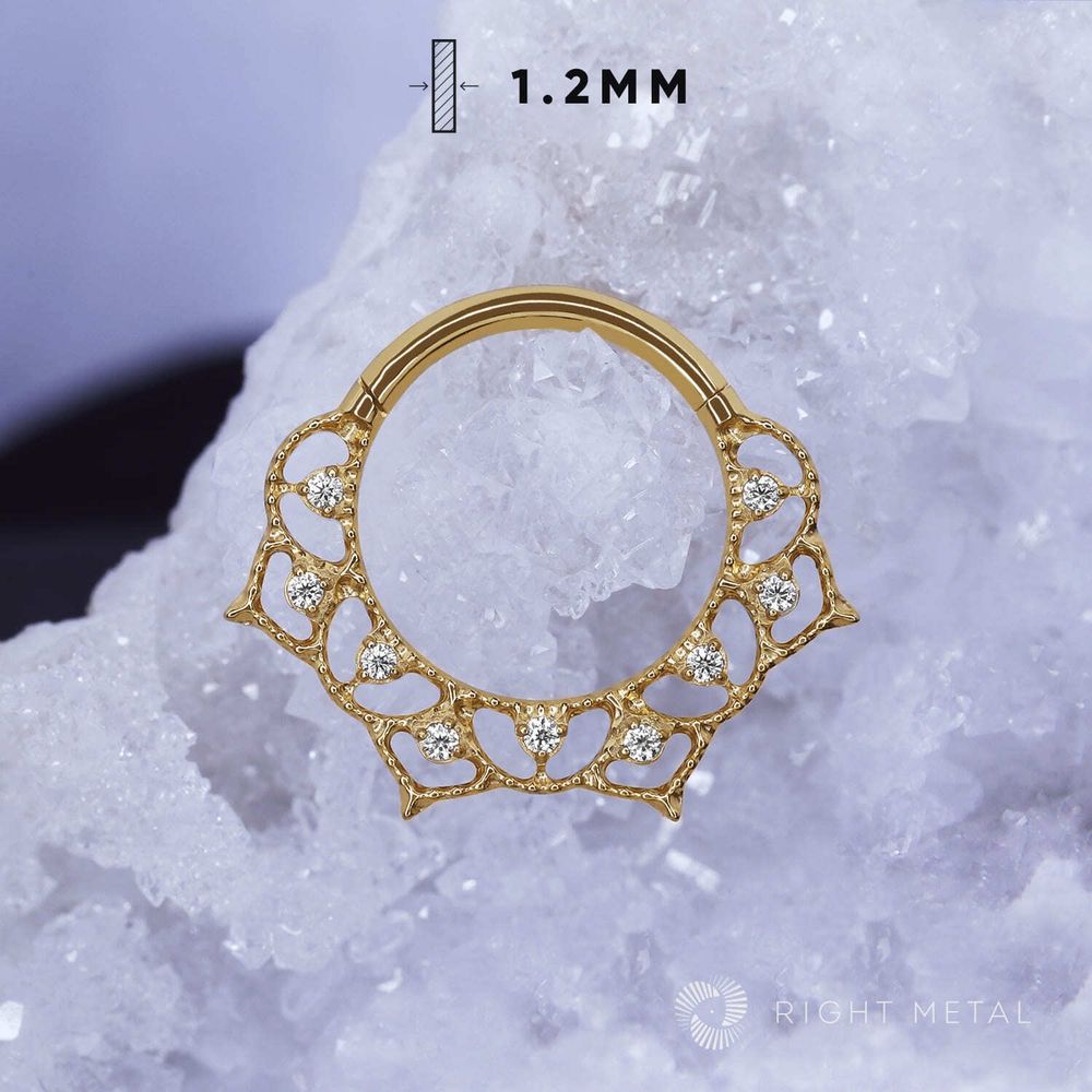 Кликер Celestial Crystal PVD Yellow 1.2мм