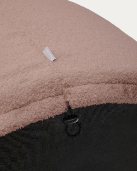 Чехол на пуф Kaeli из розового букле Ø 90 см