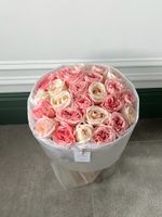 Букет из одноголовой пионовидной розы 25 шт