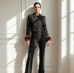 Брюки прямые Силуэт, черный