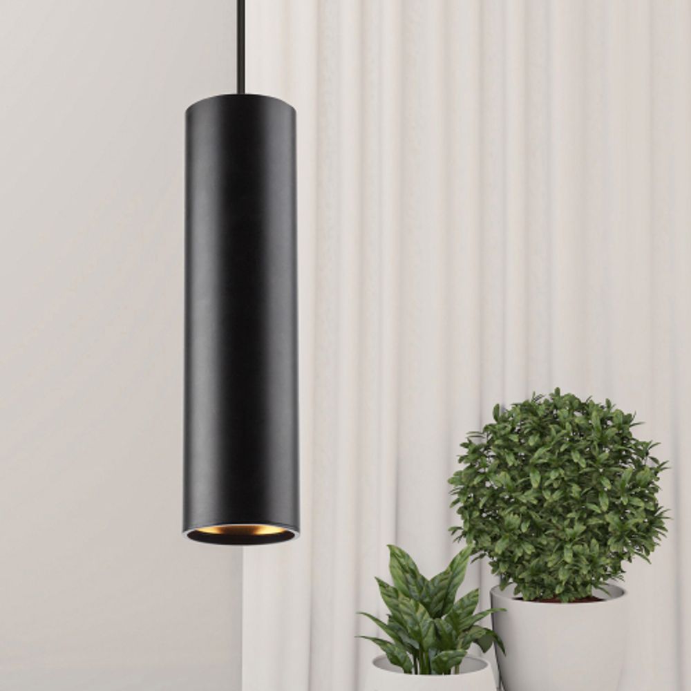 Светильник подвесной ЭРА PL1 GU10 BK 300 под лампу MR16 GU10 черный | Подвесные светильники