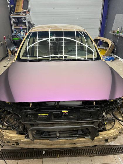 Carbins Color PPF Pinot Noir MF 008 фиолетовая матовая цветная полиуретановая защитная антигравийная пленка