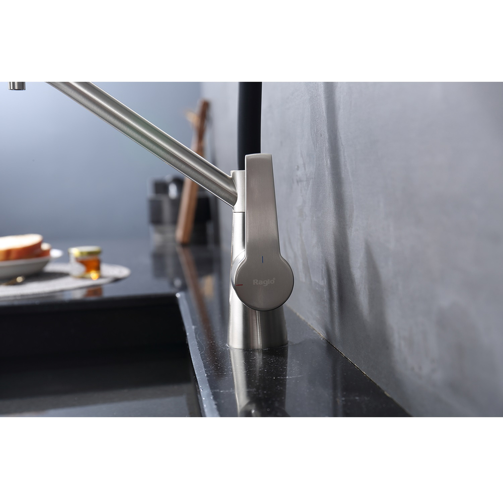 Смеситель для кухни с подключением фильтра Raglo R80.62.05, сатин