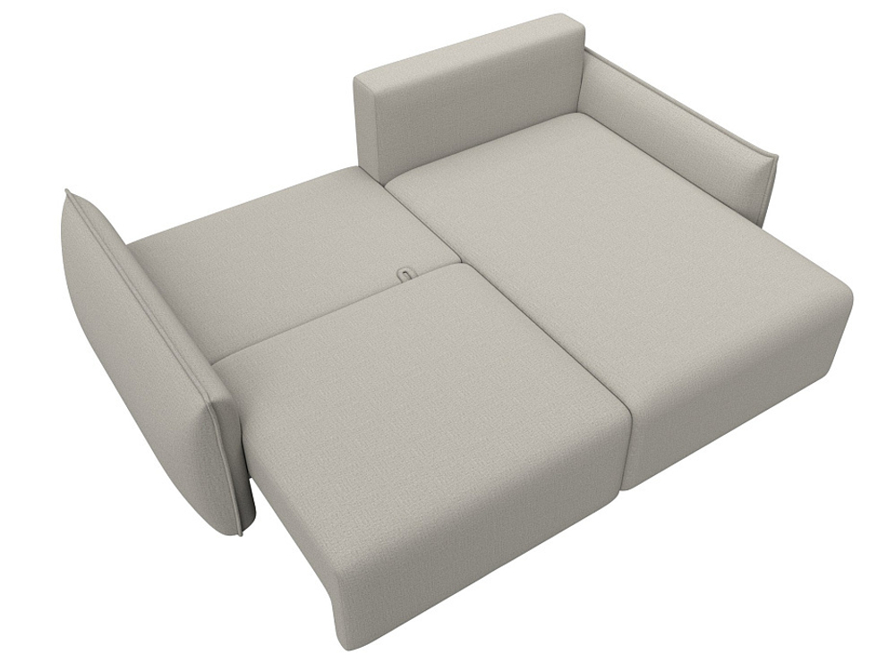 Диван угловой Лига-051 НПБ угол универсальный РОГОЖКА Амур 02 бежевый