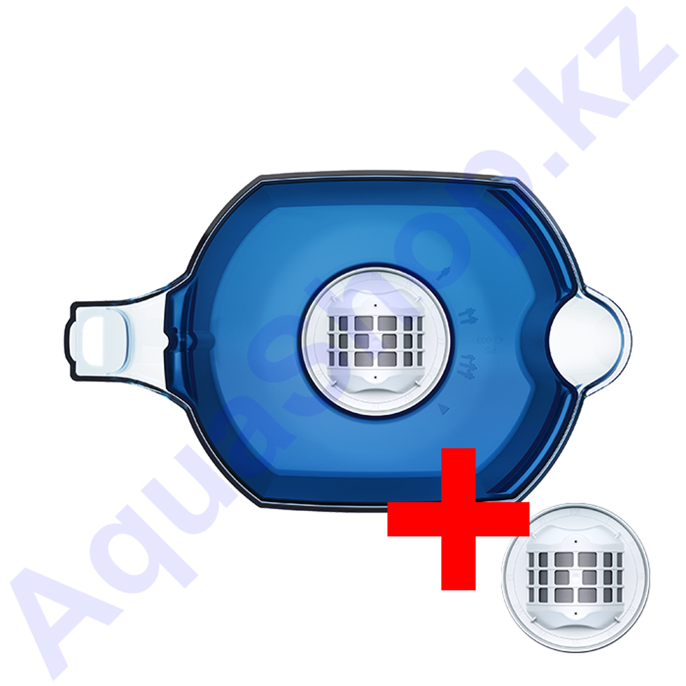 Синий Кувшин Аквафор Гарри с доп.модулем - вид сверху