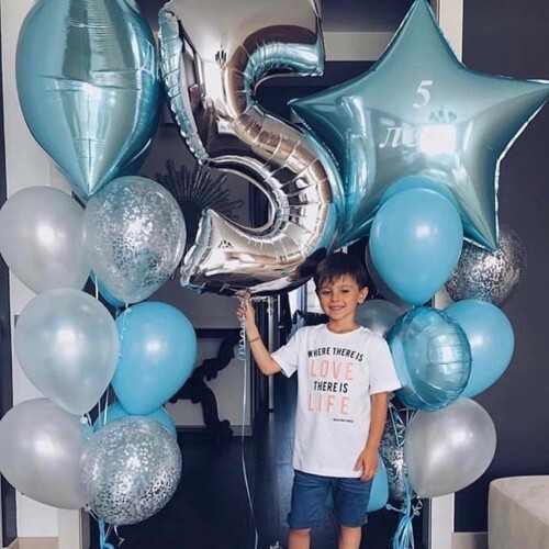 Композиция из шаров на День Рождения Мальчику на 5 лет