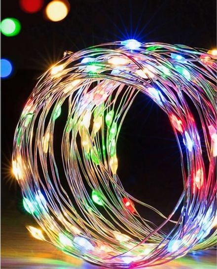 Гирлянда "Роса" 100LED,5м, 3*АА, Мультиколор (1/1)