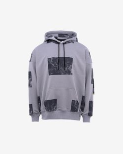 Худи City Lights Vintage Printed cерый