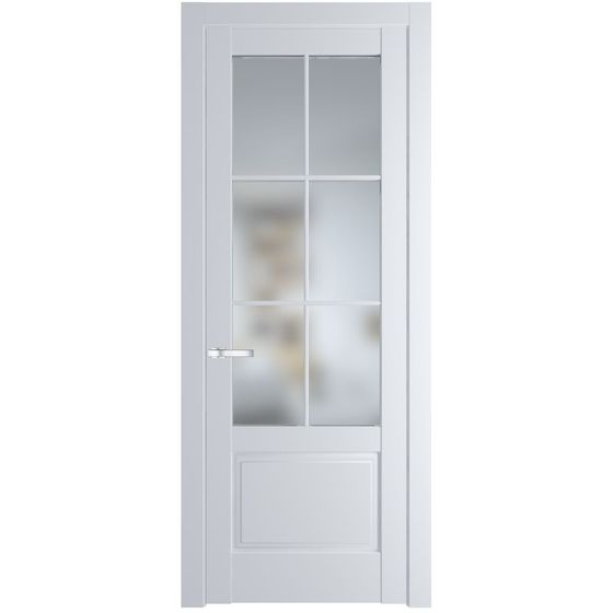 Межкомнатная дверь эмаль Profil Doors 4.2.2 (р.6) PD вайт стекло матовое