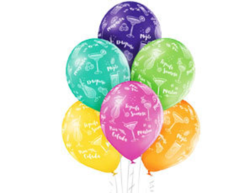 Шар 14" "Коктейли" с названиями