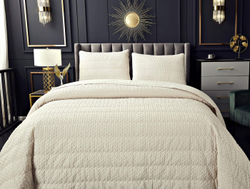 Покрывало 230х250 и 2 наволочки 50х70 Sofi De MarkO Ирма молоко