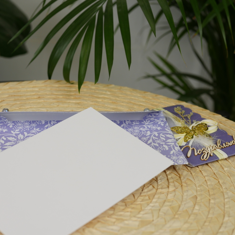 Конверт ручной работы "Поздравляю!"