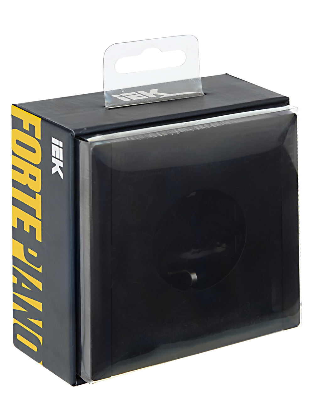 FORTE&PIANO Розетка 1-местная с заземлением без защитных шторок винтовое крепление 16А FP116 черный IEK