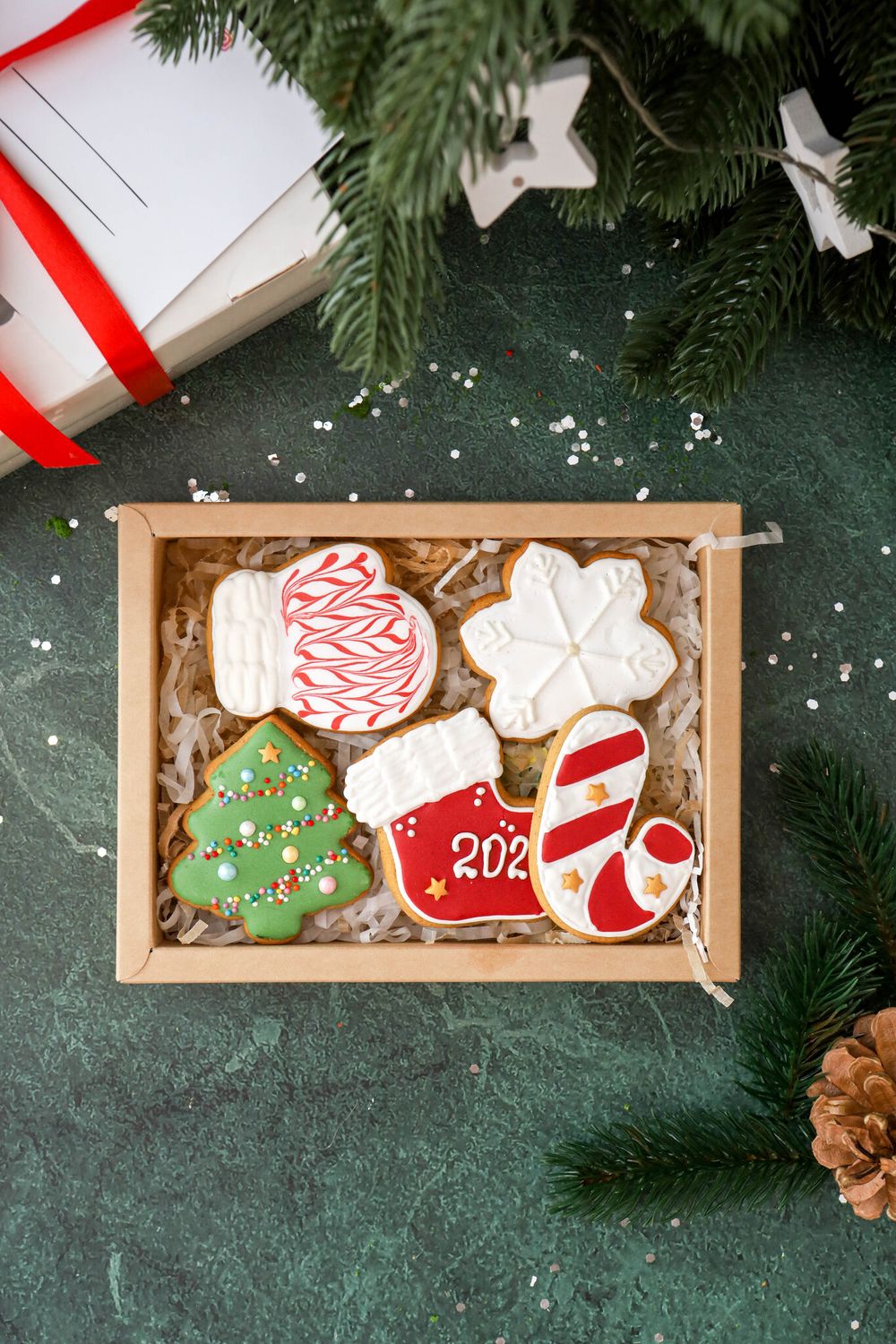 Пять новогодних мини пряников