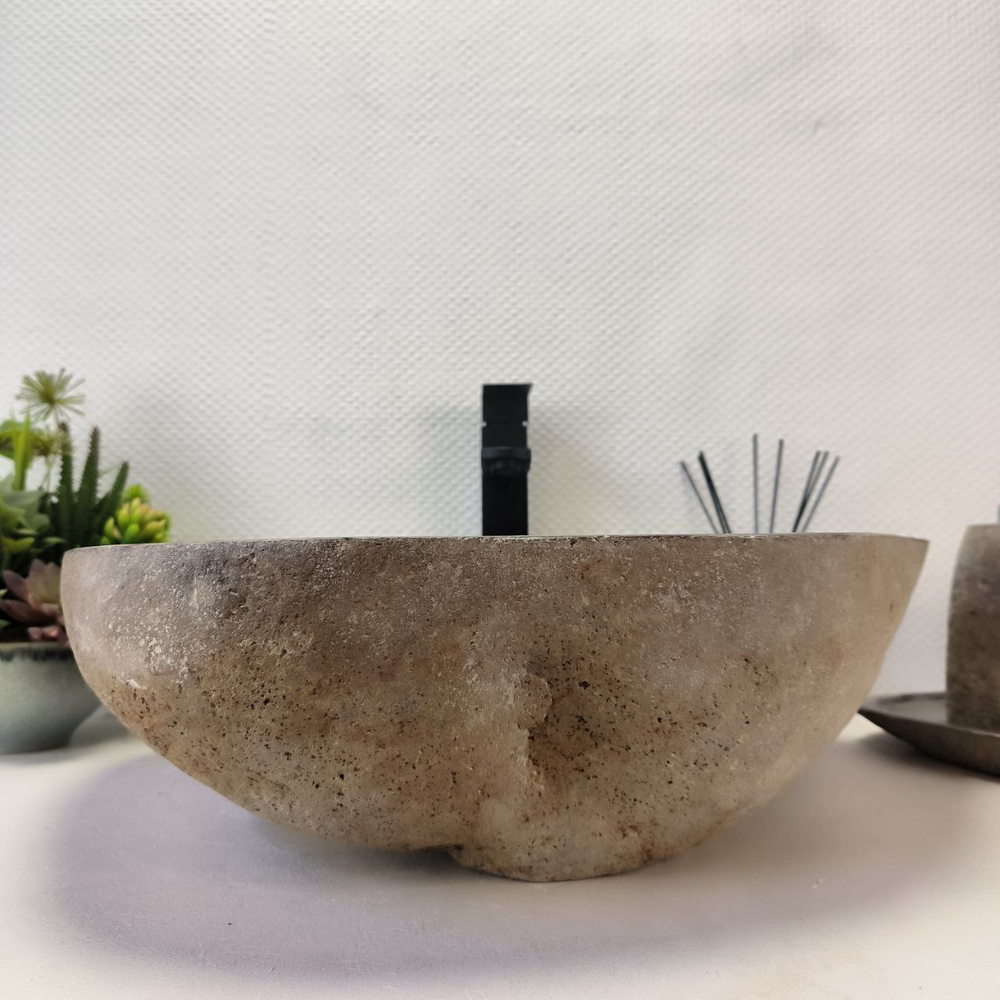 Раковина из речного камня RS-63450 (55*50*15) 0123