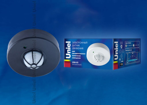 USN-03-360R-1200W-3LUX-6M-0,6-1,5m/s-BL Датчик движения. Картонная упаковка.