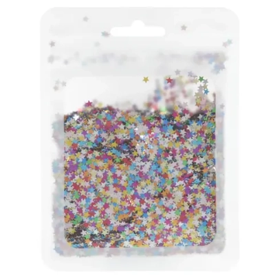 Конфетти «Звездочки галограмма» 15 г (3 мм), Мультицвет