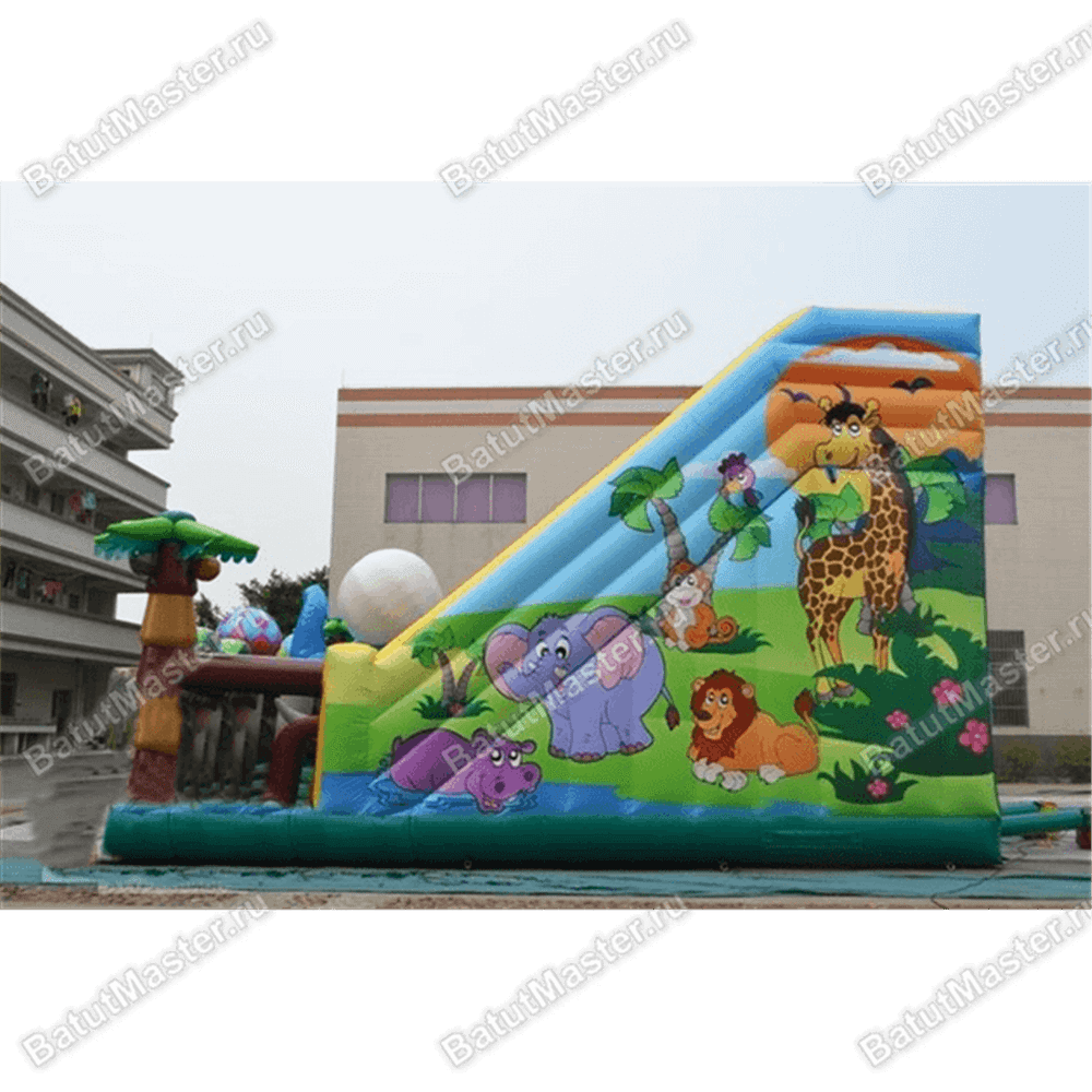 Надувная горка "Главный слон"