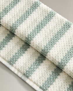 Zara Home - Жаккардовое банное полотенце с геометрическим рисунком, синий, 30х50 см