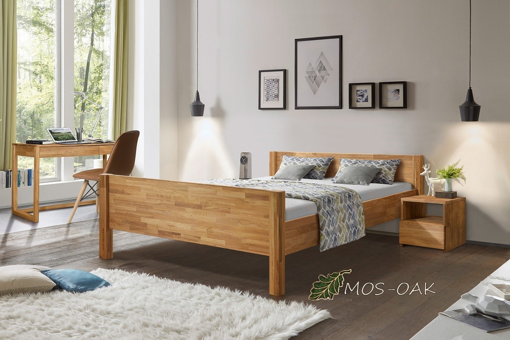 Кровать из массива дуба Ланс