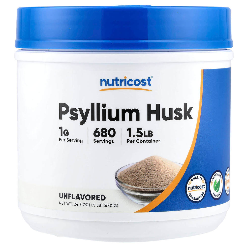 Nutricost, шелуха семян подорожника, без добавок, 680 г (24,3 унции)