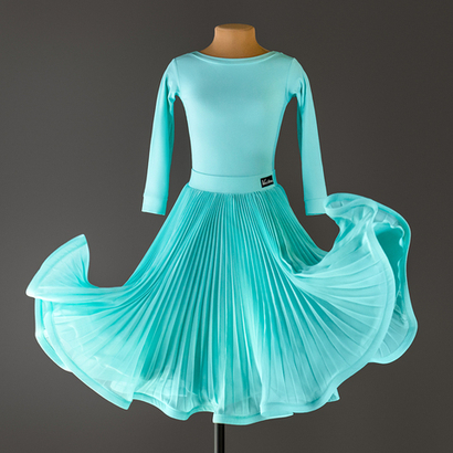 Lilia 14-01-08-С | Платье гофре для спортивных бальных танцев | Vasileva Dance