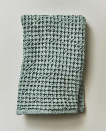 ZARA HOME ВАФЕЛЬНОЕ КУХОННОЕ ПОЛОТЕНЦЕ, СИНИЙ