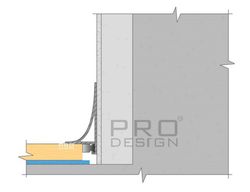 Щелевой плинтус Pro Design Corner L 584 коньяк, 2700x15,5x30 мм