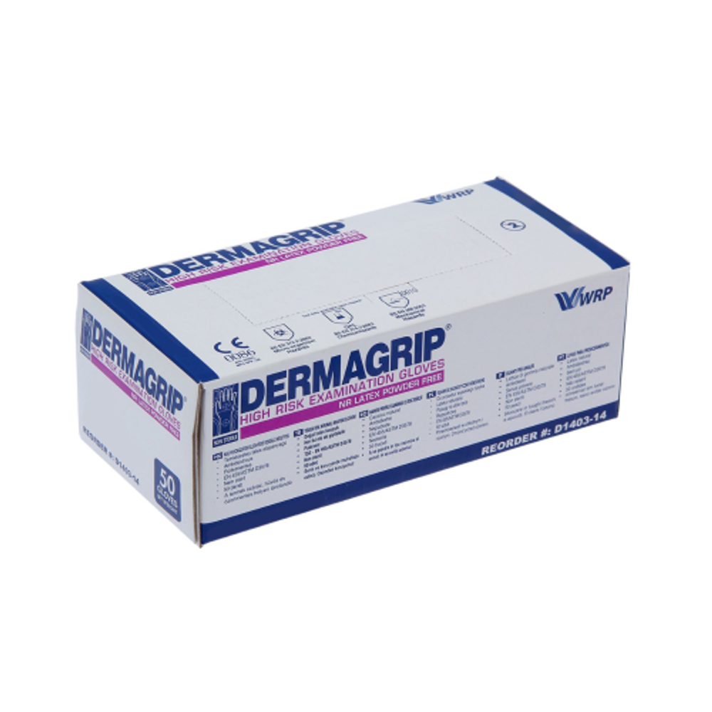 Перчатки латексные XL DermaGrip (1уп.=50шт./25пар)