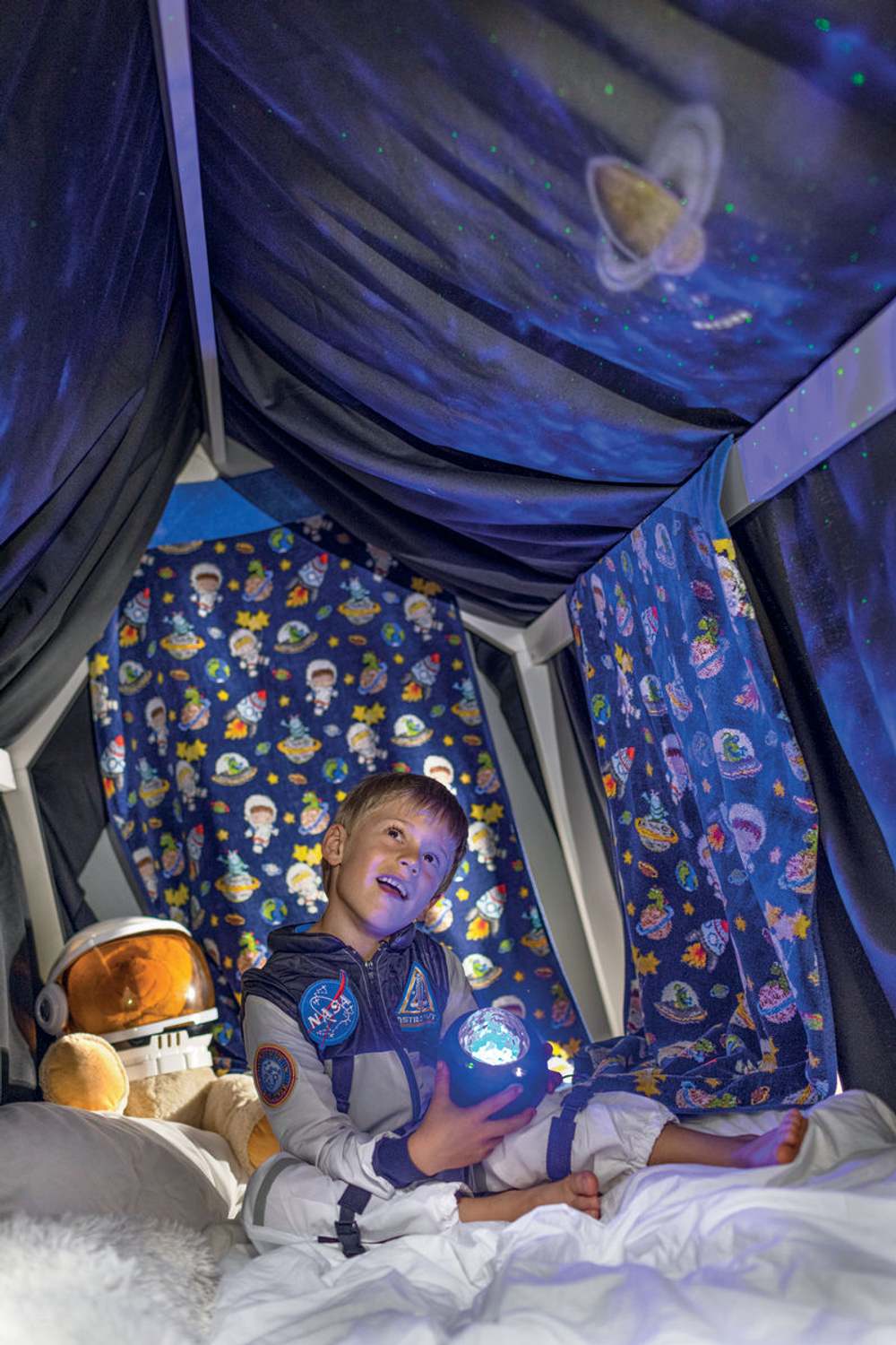 Полотенце 37x50 Feiler Galaxy Star Blau голубое