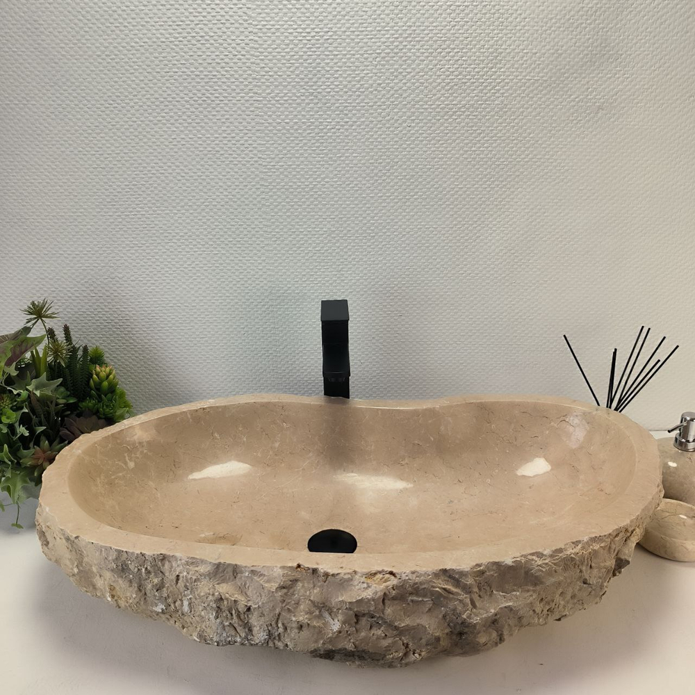 Раковина из мрамора Erozy Cream EM-62828 81*46*16 17