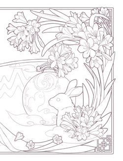 Girls and flowers. Part 1. Coloring Book